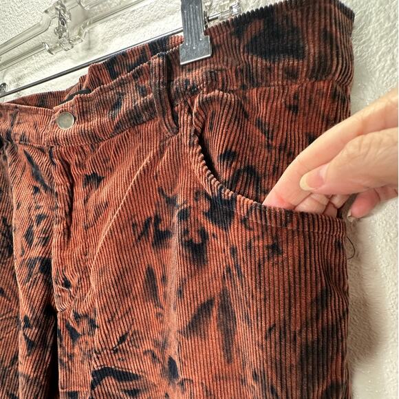 Strike Oil Rust & Black Tie Dye Corduroy 100% Cotton Pants 34 - Picture 4 of 14